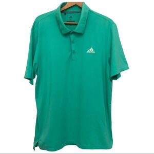 ADIDAS GOLF Polo Shirt, Blue/Green Size M